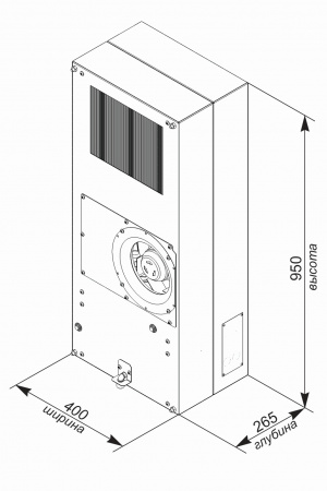 Кондиционер для уличного климатического шкафа UNISPLIT MHW-215E(3)W UNIcontroller